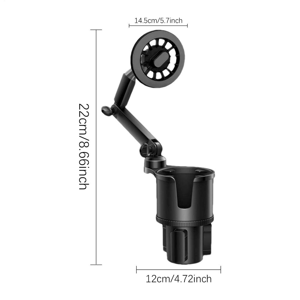 360 Degree Rotation Magnetic Cell Phone Stand Car Cup Holder Expander with Phone Mount Drink Cup Holder Adapter Phone Stand