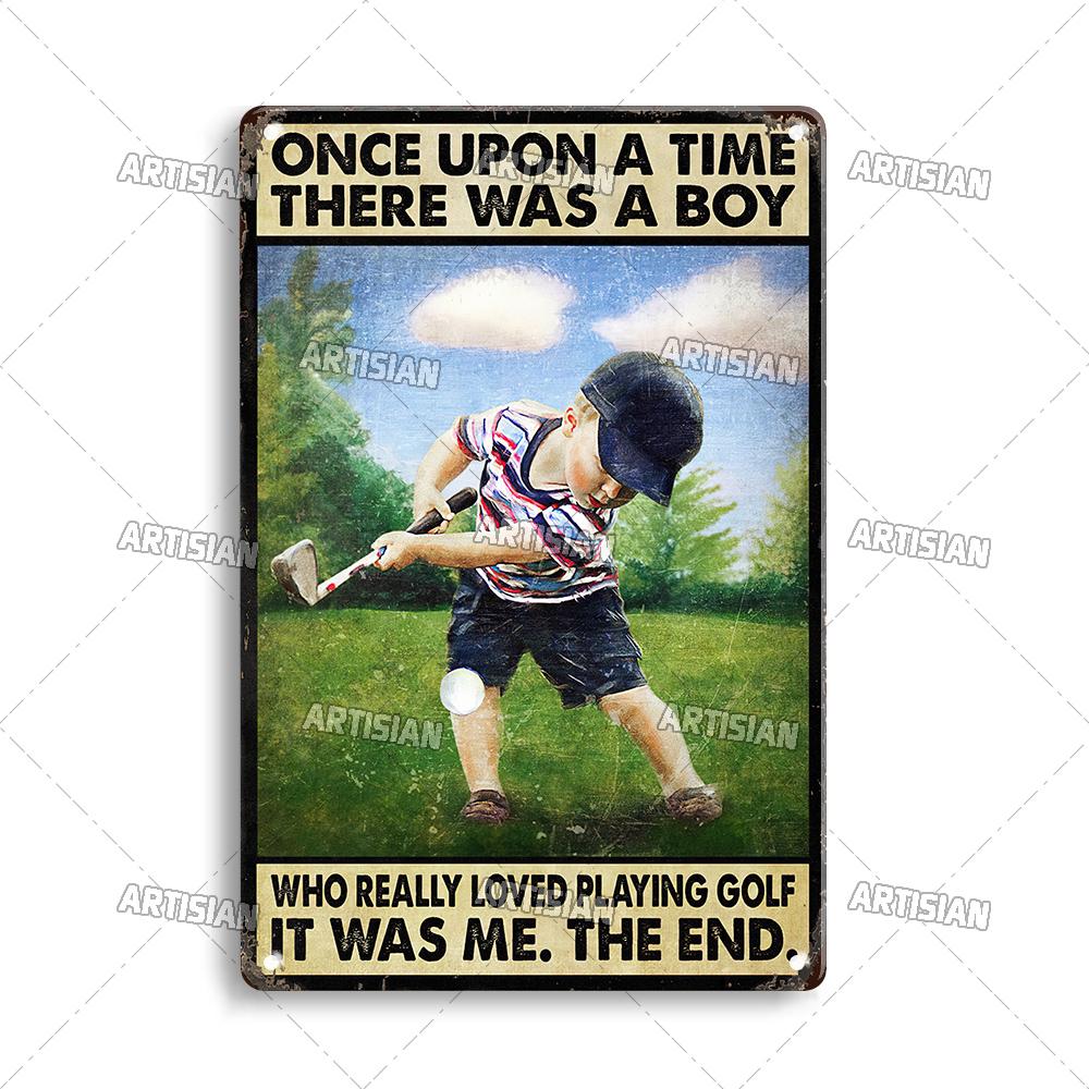 Artisian Golf Golfer Metal Sign Sport Tin Plaque Vintage Decorative Poster Wall Decor Garage Bar Pub Club Hotel Cafe Kitchen