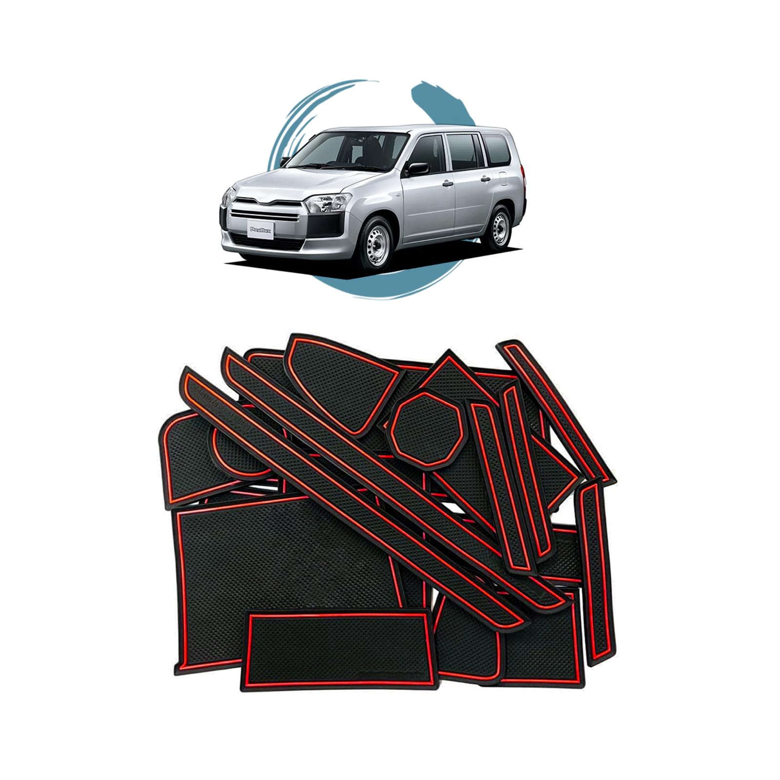 

ruiya Новые резиновые коврики для Toyota Probox 160 серии Только для бензиновых автомобилей Probox Внутренние резиновые коврики Коврики в карманы дверей Probox 160 серии Коврики для Probox 160