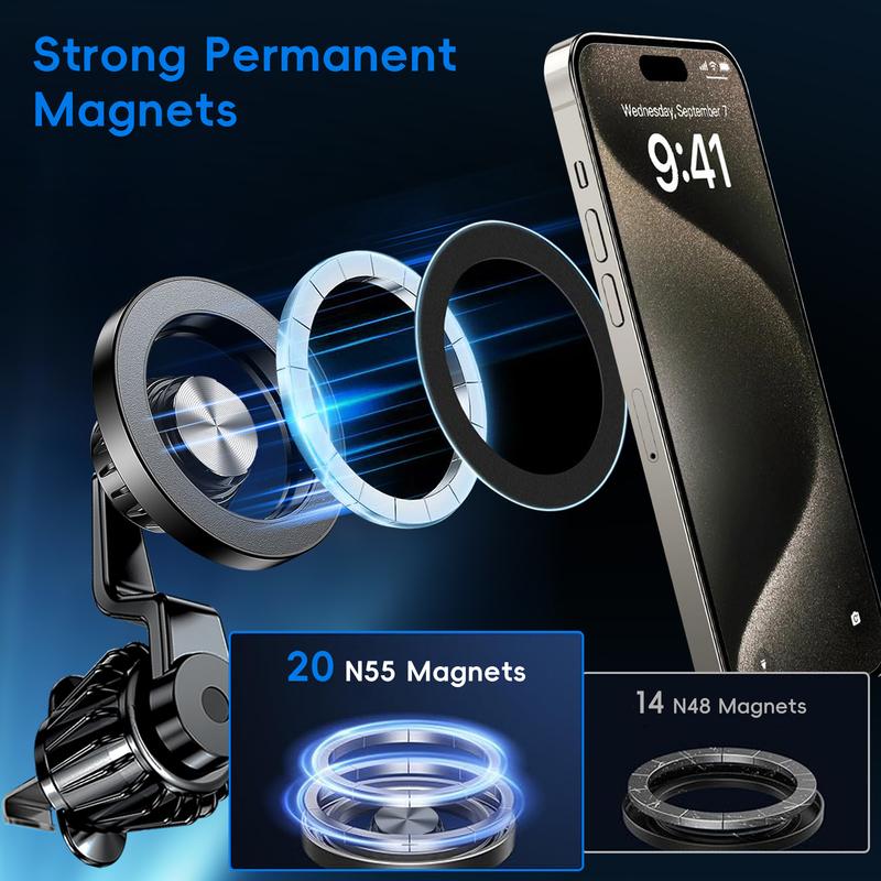 for MagSafe Car Mount, 360° Rotation, Car Phone Holder for Air Vent, Magnetic Phone Holder for iPhone 17-12