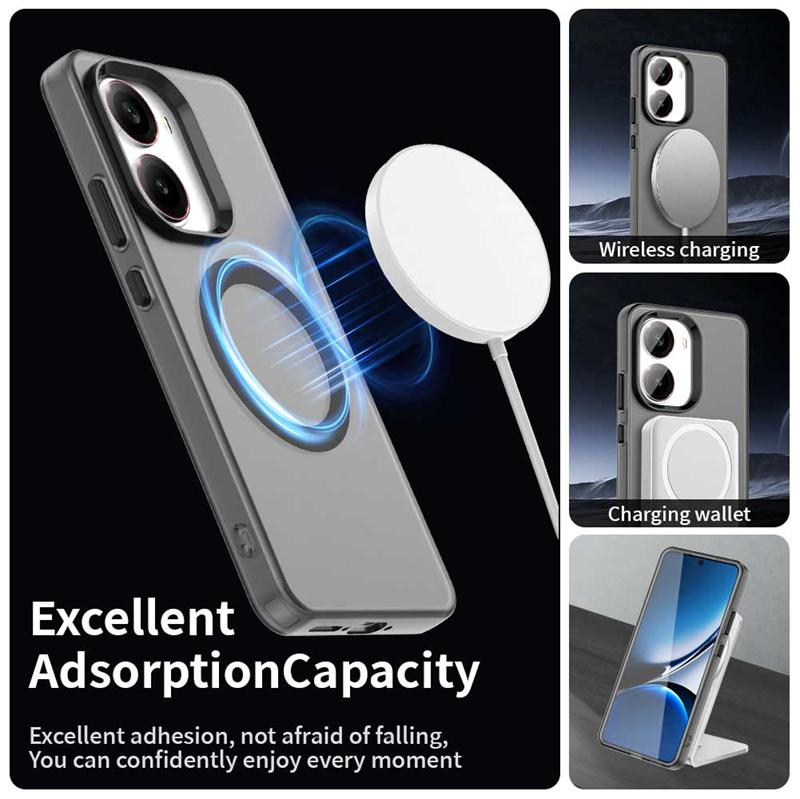 Transparent Case For Xiaomi Poco X7 Pro Case For Poco X7 Pro Magnetic Adsorption Wireless Charge Back Cover For Poco X7 Pro Case