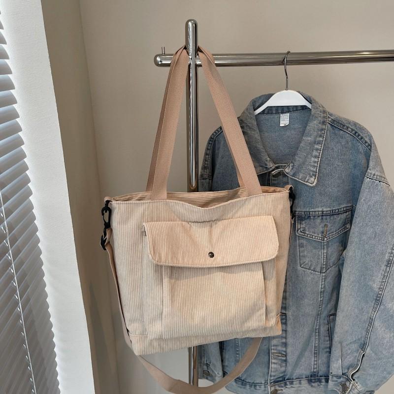 

Универсальная вместительная женская сумка-тоут Новая вельветовая легкая модная сумка Ручная сумка для работы на плечо через плечо покинуть белый