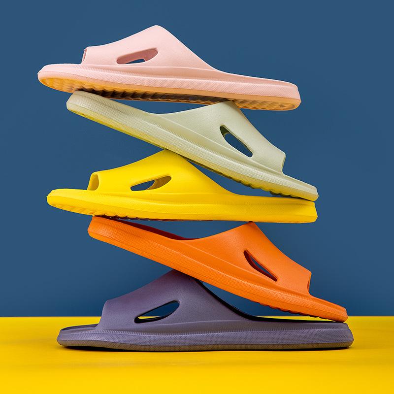 Morbide Pantofole da Casa per Coppie Estive da Interno Antiscivolo Pantofole da Bagno Sandali Monocolore Hotel Famiglia Uomo Donna Infradito Scarpe Piatte