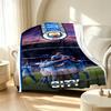 Manchester City FC Pattern Blanket for Home Decoration, Bed, Sofa, Car Travel, Camping, Suitable for All Seasons, Birthday Christmas Gift