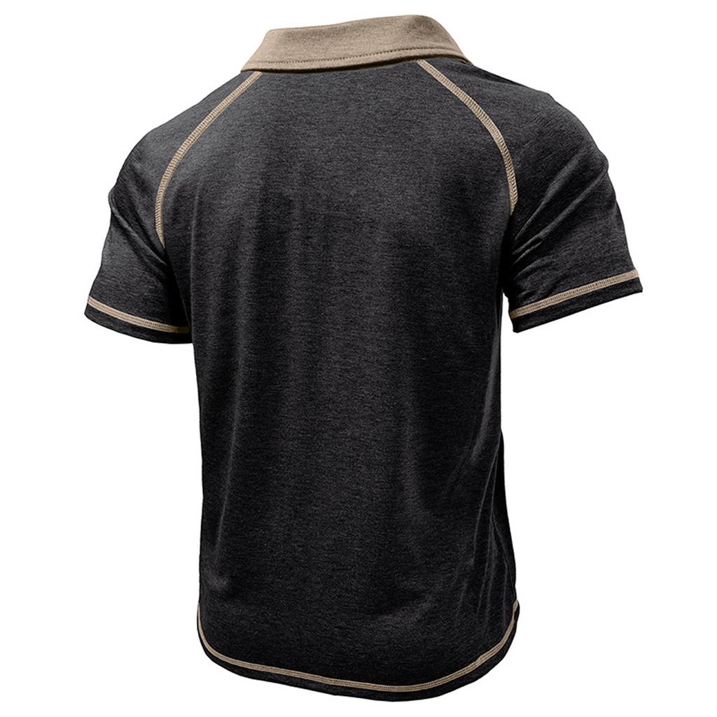 Men's Casual Long SleeveShirts Collared Button Cotton T,Shirt Classic Stylish Golf Shirt With Pocket