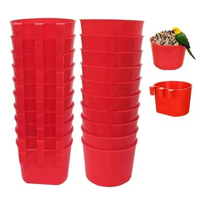2026New 12Pcs Chickens Rabbit Feeders for Cage,Hanging Chicken Water Feeder Cup, Plastic Birds Feeders Seed Bowl,