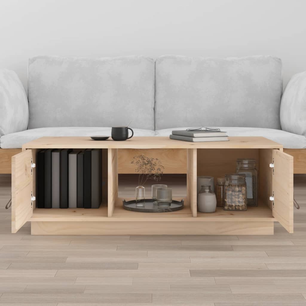Coffee Table, 100x50x35 Cm, Solid Pine Wood