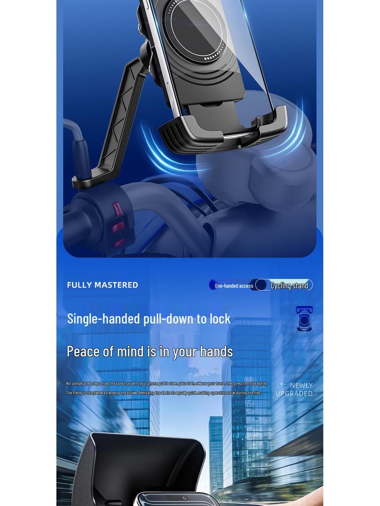 Waterproof Dustproof Electric Scooter & Motorcycle Phone Holder for Navigation with Helmet Bracket