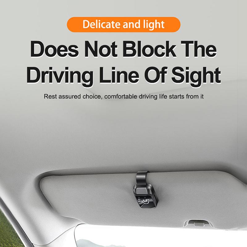1Pc Car Sun Visor Glasses Clips Interior Eyeglasses Storage Holder Compact Storage Auto Interior Accessory With Alloy Buckle