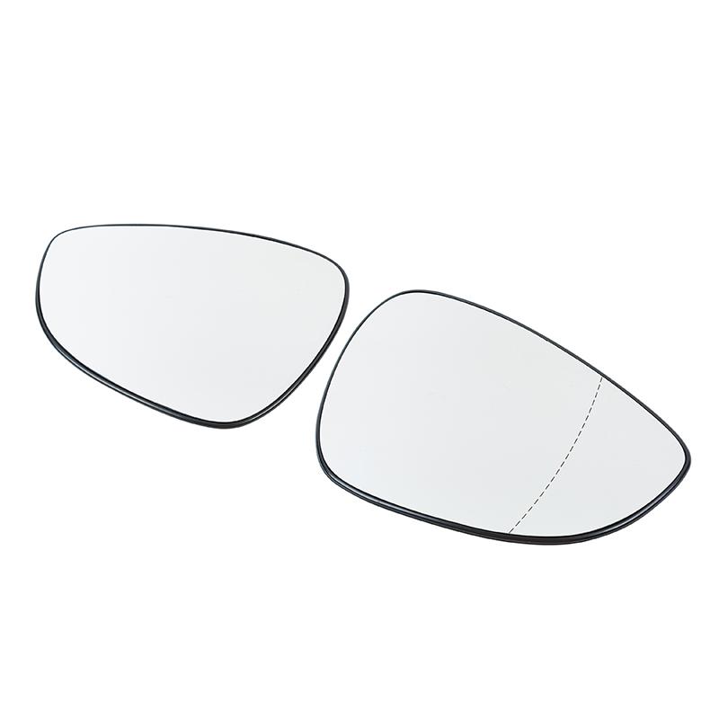Car Wing Mirror Glass Heated with Backing Plate for Ford Fiesta MK7 2008-2017,Clear Anti-fog Rear View Door Side Mirror Replacement Parts