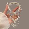 Retro Bell Orchid Flower Hair Clip Women Bowknot Tassel Hair Claw Girls Elegant