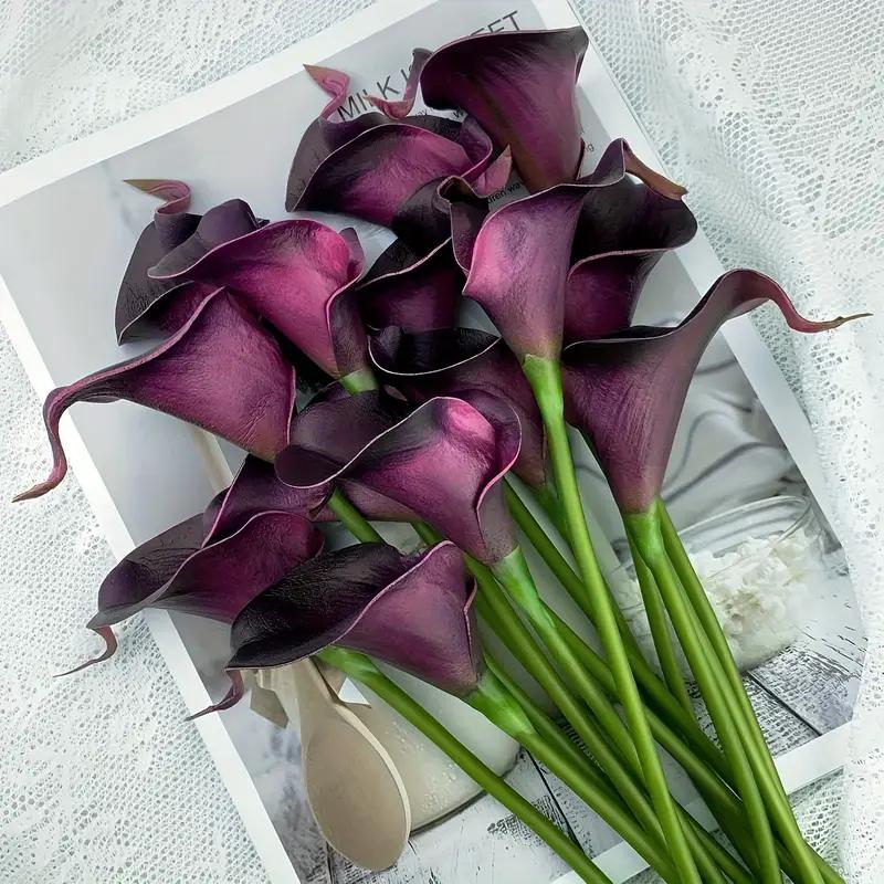 6PCS In Stock Calla Artificial Flowers for Decoration,Wedding Bridal Bouquet,for Home Room Office Table Decor  Calla Fake Flower