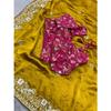 Party Wear Premium Rangoli Silk Saree – Elegant Wedding Collection with Embroidery Lace Border & Digital Print Blouse