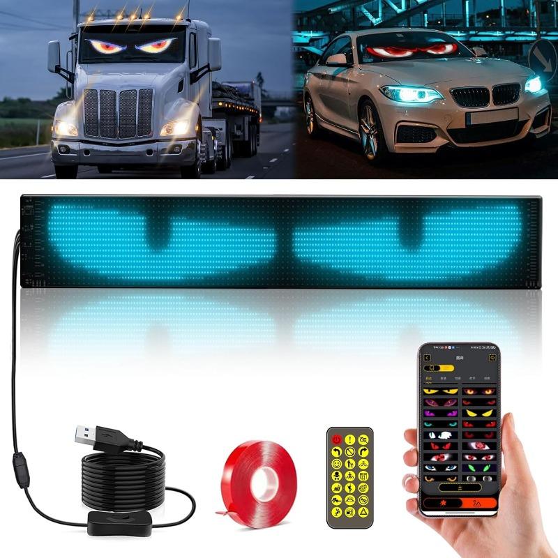 Devil Eyes Light for Cars Programmable Devil Eyes Light for Windshield Flexible LED Eyes for Car Windshield DIY Vehicle Window
