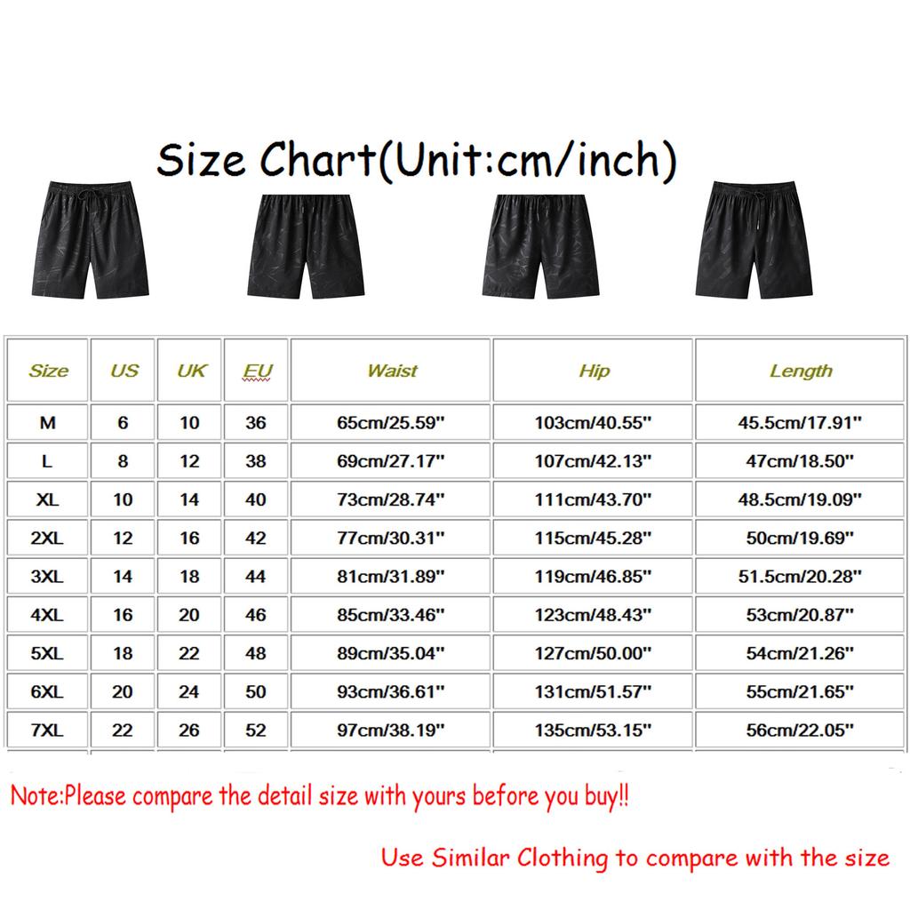 Men Summer Ice Silk Quick-Drying Elastic Sports Leisure Plus Size Beach Shorts