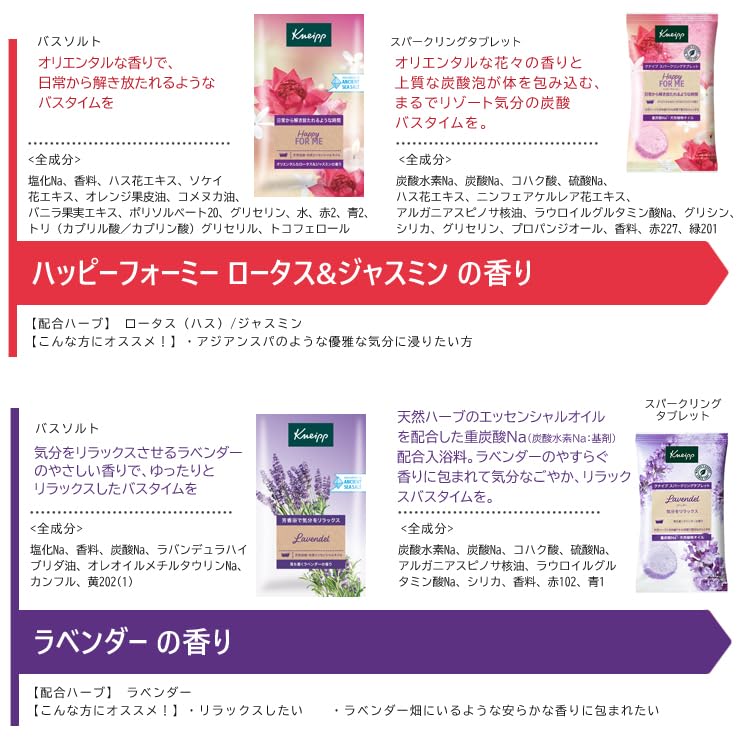 Bath Salt 13 Types Set Kneipp Assortment Types of Bath Salts 2 Types of Sparkling Type Cannot Be Selected (11 + Tablets)