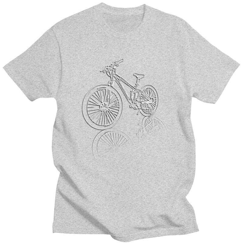 Custom MTB Mountain Bike T Shirts Men 100 Cotton Tees Bicycle Cyclist Biking Tshirts Casual Tshirt