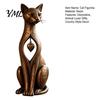 Animal Lover Gifts Vintage Distressed Cat Figurine, Rustic Statue for Desk Shelf Home Country Style Decor Decor, Handcrafted Retro Ornament,