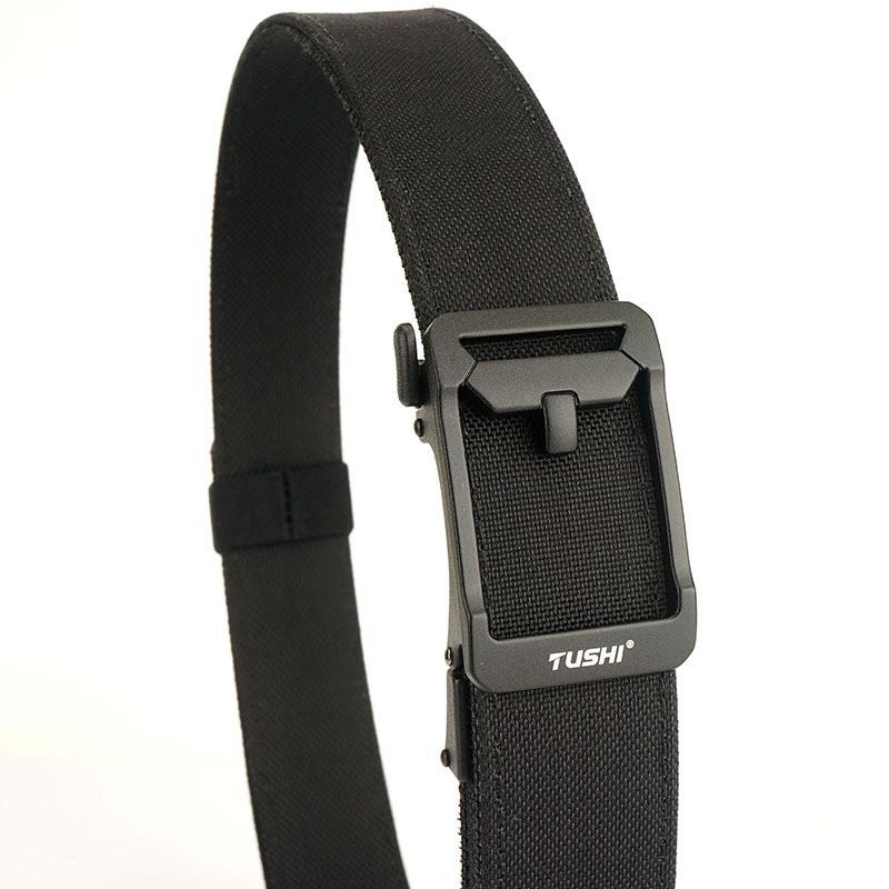 

3.5 Double-layer Thick Belt Men s Military Fans Outdoor Nylon Upgraded Automatic Buckle Gun 120cm чёрный