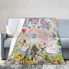 Bladee Album Cover Flannel Blanket Lightweight Printed Throw for Bed Bedroom Sofa Multifunctional Use