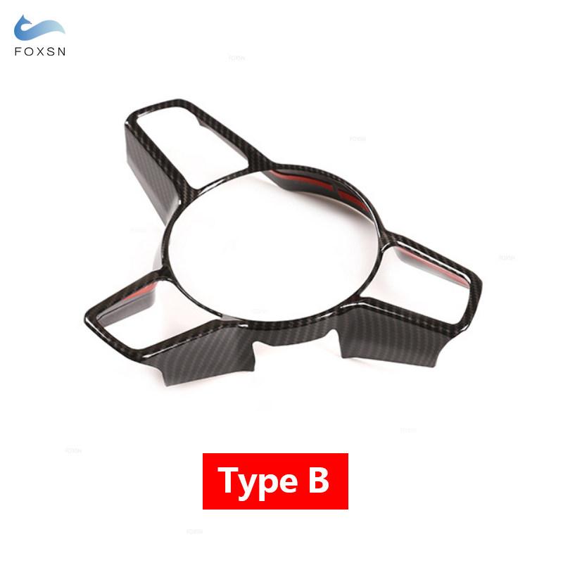 For Porsche Macan Cayenne Panamera 718 911 918 ABS Carbon Fiber Texture Interior Steering Wheel Cover Trim Moldings