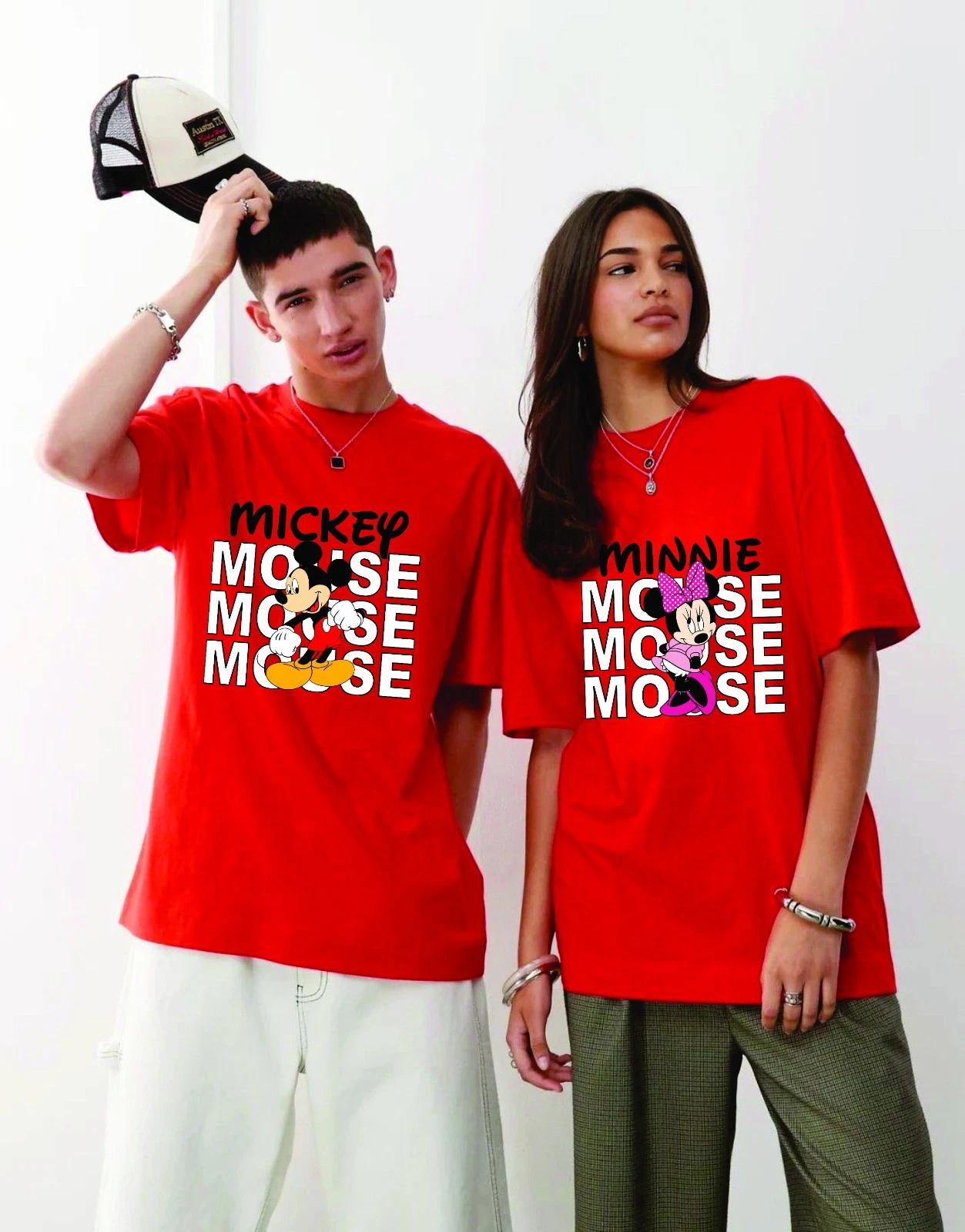 

Disney Mickey Minnie T-shirt Matching Couple Mouse Shirt, Family Vacation Tee S