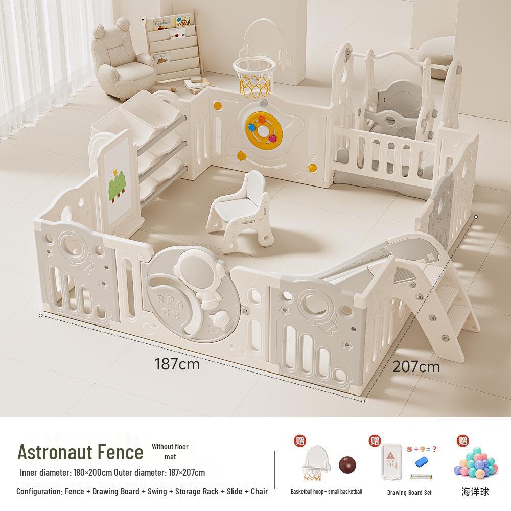Baby Playpen and Crawling Mat: Indoor Infant Safety Fence for Living Room Floor.