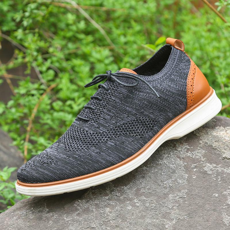 Men's lace-up business casual shoes lightweight non-slip soft-soled formal shoes wide-soled Europe