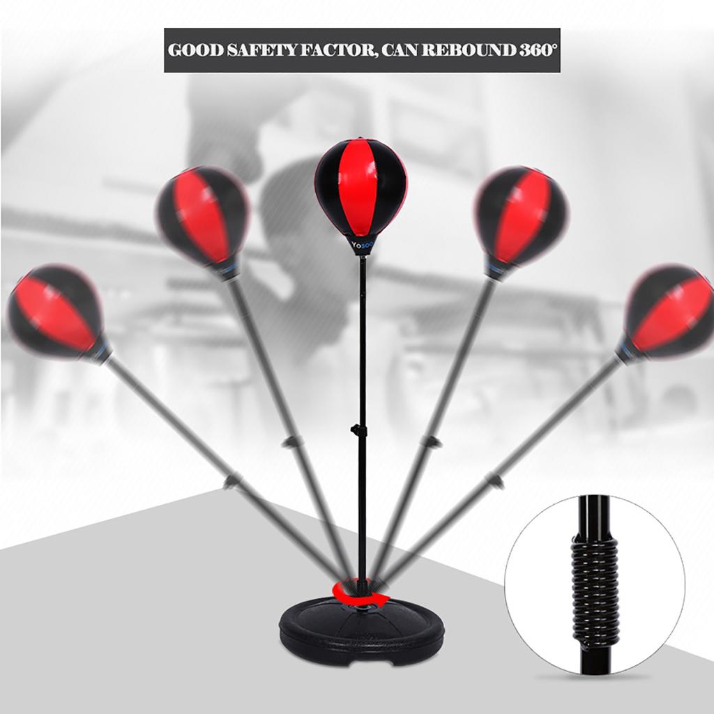 Justerbar Höjd Barn Boxningssäck Hastighet Boxning Sportset Kampspel Med Handskar