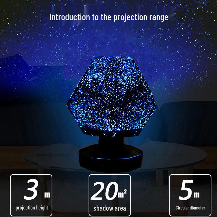Four Seasons Rotating Starry Sky Projector Lamp - Romantic Constellation Night Light