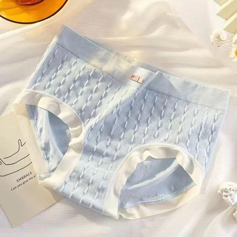 8Pcs Cotton Crotch Bowknot Panties Mid Waist Underwear for Women Breathable Seamless Briefs  Gifts