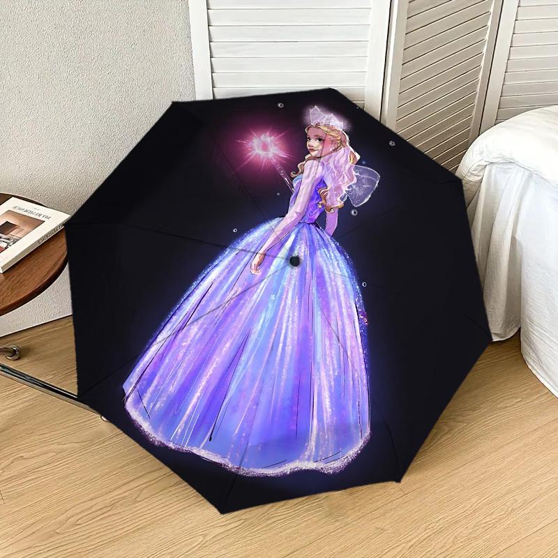 Enchanted Fairy Princess Umbrella: Automatic Opening & Closing, Outdoor Protection, Lightweight & Durable Travel Accessory