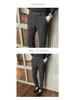 Men's Slim Fit Woolen Embroidered Trousers - Warm Casual Pants for Autumn/Winter