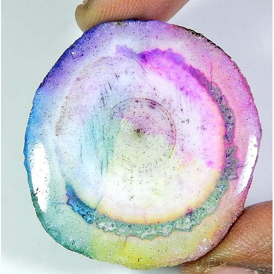 

86Cts. Color Enhanced Solar Druzy Agate Fancy Cabochon Loose Gemstone PP-1129