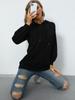 European and American Women's Plus Velvet Hooded Sweatshirt - Autumn/Winter 2023 New Arrival, Solid Color, Loose Long Sleeve 