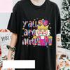 Yall Are Nuts Claus Glitter Nutcracker Shirt Funny Trendy Merry Christmas Santa Lovely Letters Print Hot Sale Womens T Shirt