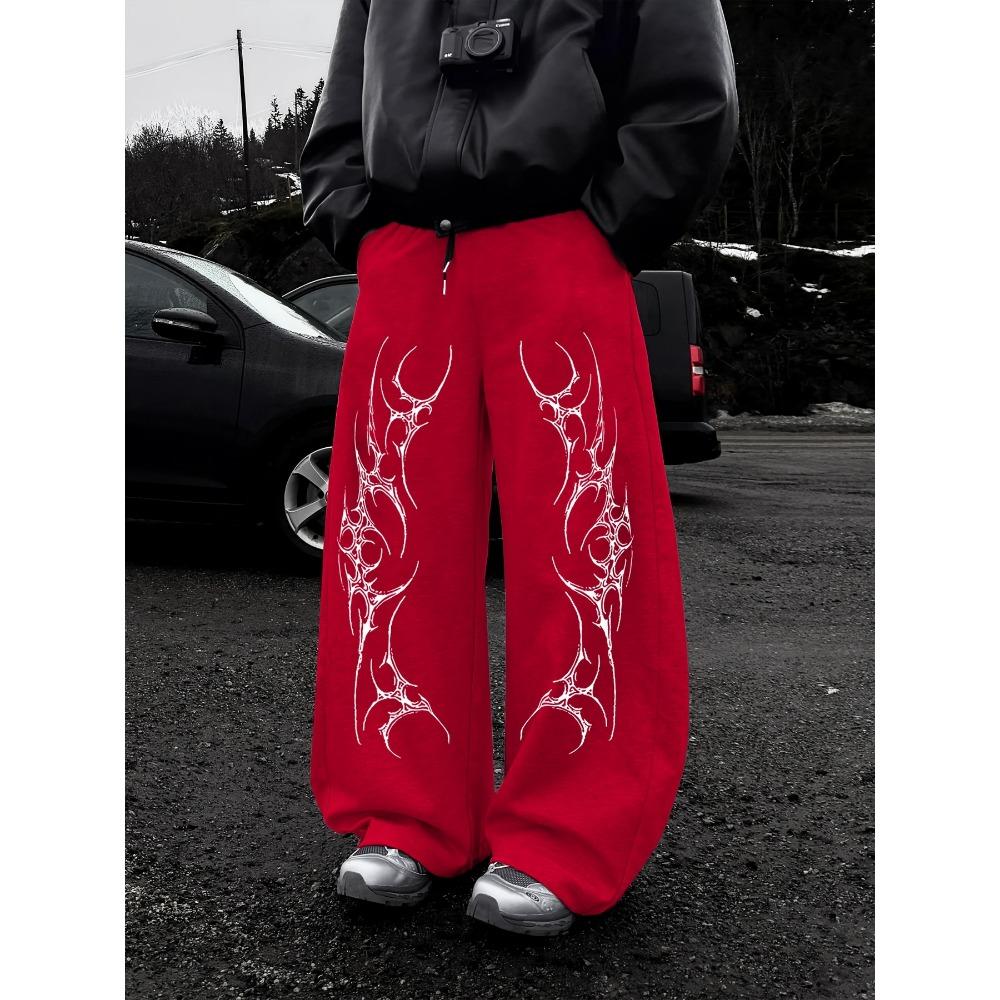 Men's Sports Pants with Gothic Pattern Printed Casual Pants Suitable for Daily Wear with Fashionable Patterns