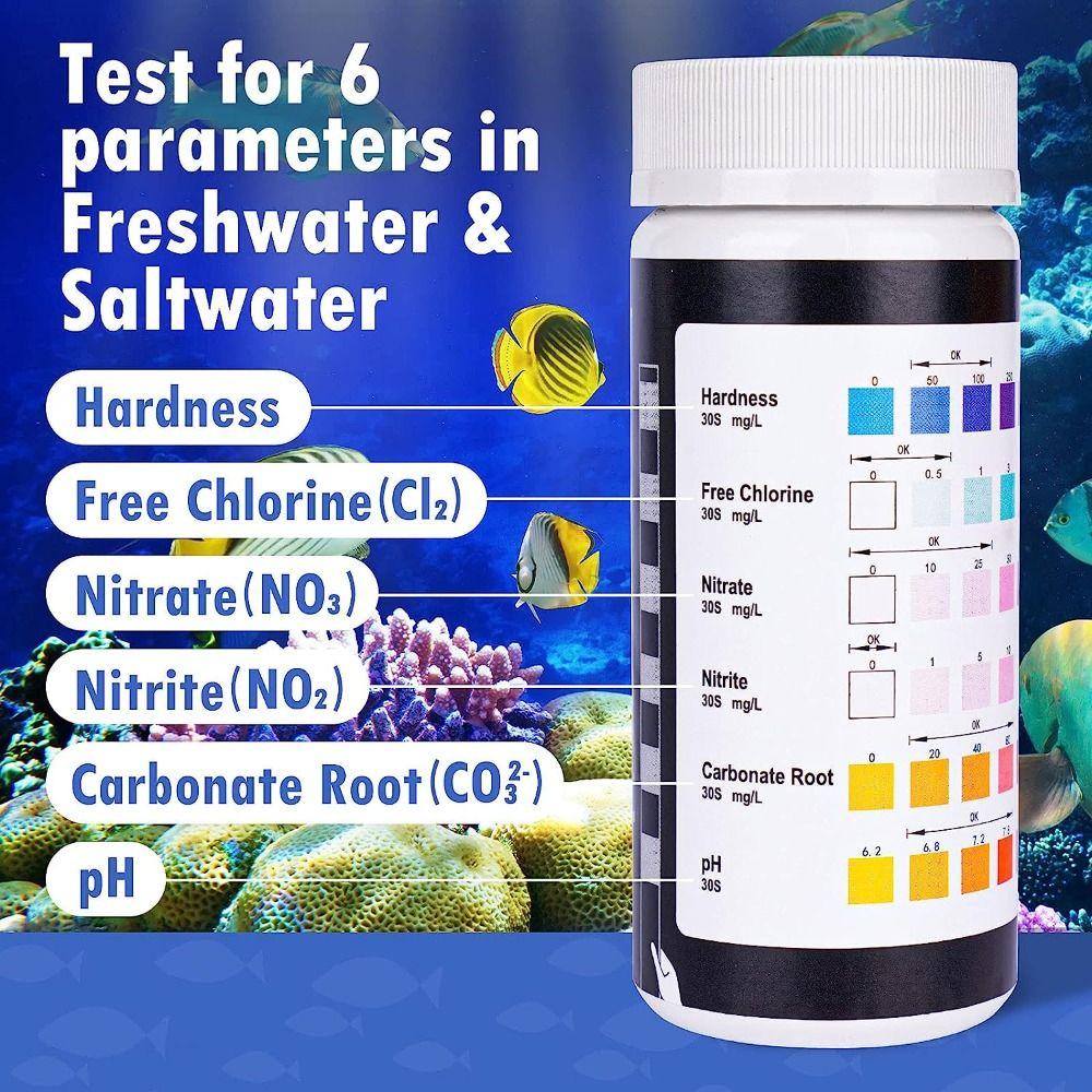 100ct PET Water Problems Testing Strips Testing of PH Hardness  Aquarium,fish Pond,swimming Pool