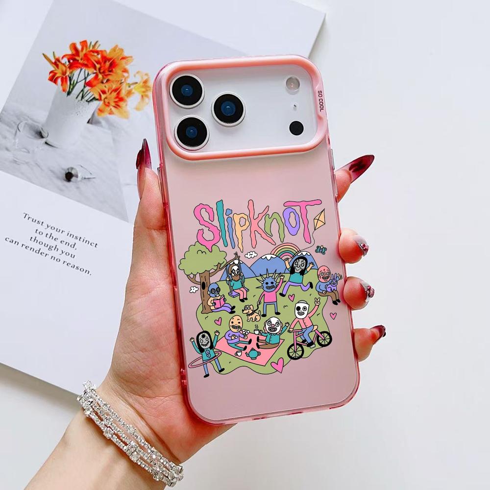 Lustige Cartoon S-Slipknots Handyhülle Für iPhone 17 16 15 14 13 12 11 Pro Max Air Matt Laser Aurora Stoßfest Funda