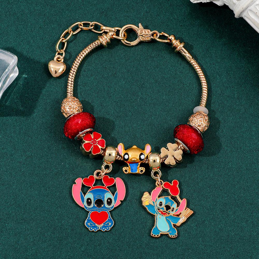 Stitch Cartoon Hand Chain With Zinc Alloy Material For Kids And Teens Gifts