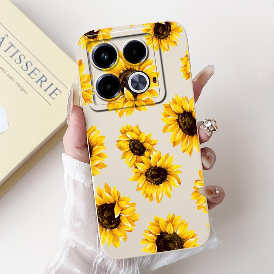 For Infinix Note 40 Case X6853 Pretty Girls Sunflowers Cover Soft Silicone Phone Case For Infinix Note 40 Pro Plus Note40 Fundas