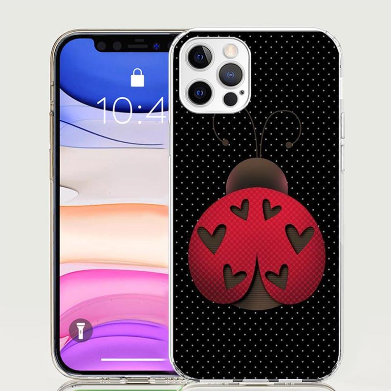 Insect Seven-Star Ladybug Phone Case For Apple iPhone 17 Air 16 15 Plus 14 + 13 Mini 12 11 Pro Max 7 8 SE 16Max Soft Shell Cover