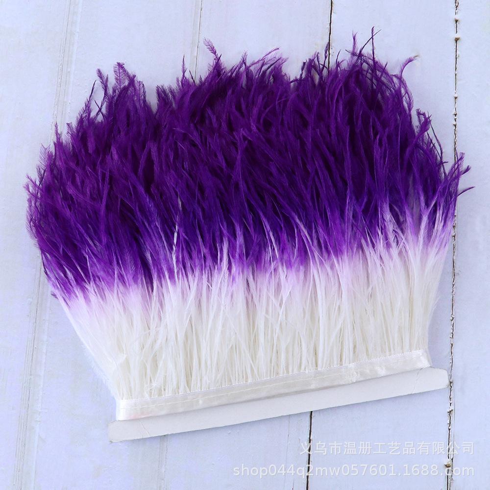 10-15Cm Two-Color Ostrich Hair Cloth Edge Clothing Accessories Diy Material High-Quality Ostrich Hair Lace Skirt