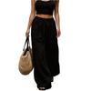 Women Casual Wide Leg Pants High Waist Drawstring Loose Fit Floor Length Lounge Trousers Elastic Waistband