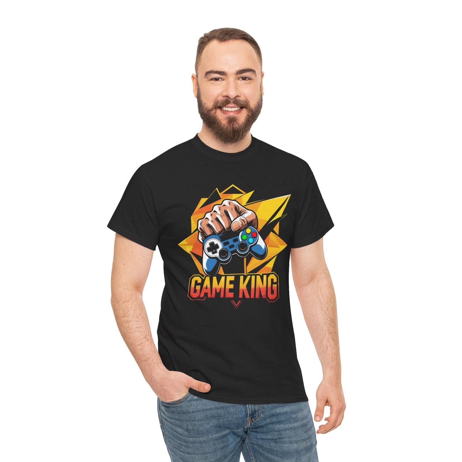 Game King T-Shirt | Funny Gamer Tee | Retro Video Game Inspired Shirt S