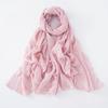 47 Colors Winter Hijab Fluffy Cotton Polyester Scarf Soft Pashmina Warm Neck Wrap Women Plain Fashion Cosy Shawl Shemagh