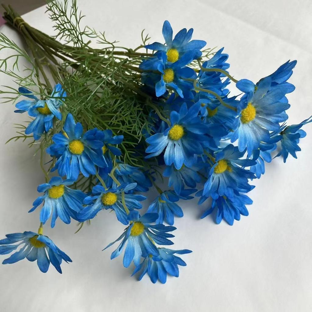 5 Heads Chamomile And Daisy Simulation Flowers Living Room Decoration Home Decoration Wedding Handheld Flowers Fake Flowers