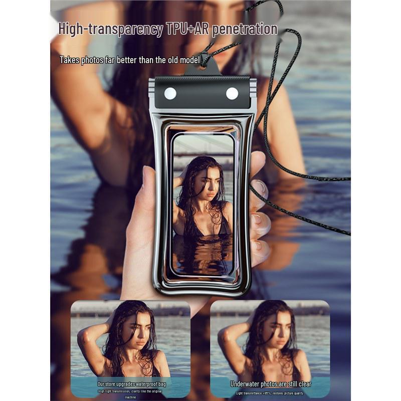 Waterproof Touchscreen Mobile Pouch: For Swimming, Rainproof, Neck Hanging, Underwater Photography, Rafting, and Travel.