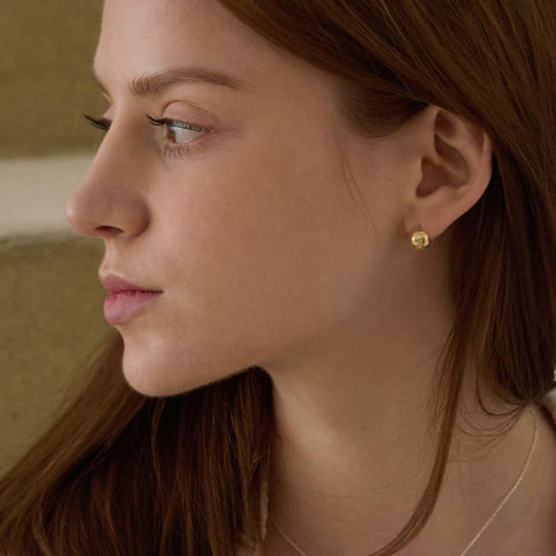 PAIGEFLYNN JEWELRY [Silver 925] Plain Ball Two-Way Earrings