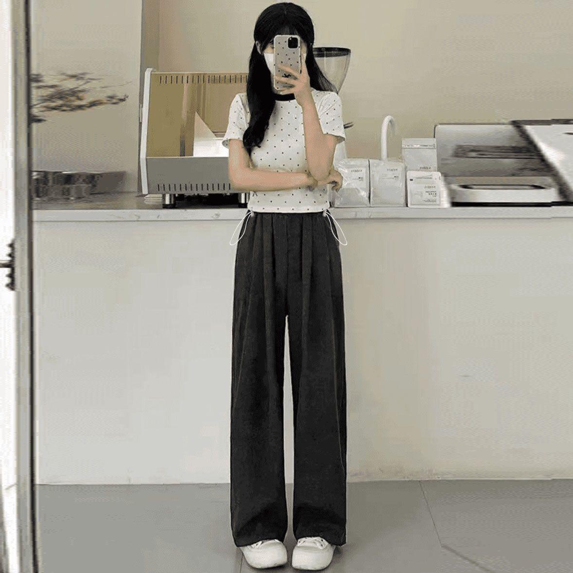 Maternity Loose Fit Summer Wide-Leg Pants - Chic & Comfortable for Going Out M